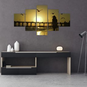 Obraz - Spacer po plaży (125x70 cm)