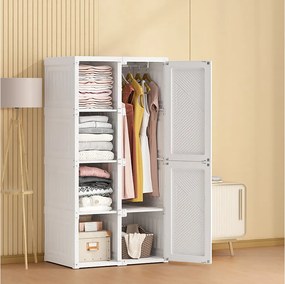 Szafa do sypialni, organizer do przechowywania, skrzynia na ubrania, biała