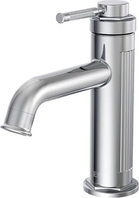 Art Deco bateria umywalkowa niska chromowana