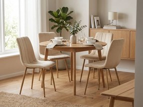 Kremowe aksamitne krzesło LAVA BUTTER CREAM