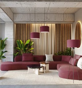 Elegancka burgundowa lampa wisząca z abażurem M161-Lawezo