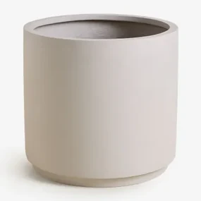 Doniczka Z Polistonu Saturn Sand Grey & Ø45 Cm - Sklum