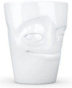 Biały figlarny porcelanowy kubek z uchem 58products