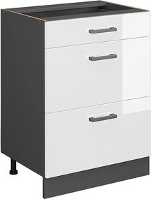 Szafka dolna do kuchni biały wysoki połysk 60x46x81.6 r-line