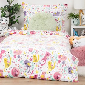 4Home Pościel mikroflanela Playful Paws, 140 x 220 cm, 70 x 90 cm