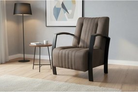 Nowoczesny fotel Looft w kolorze brązowym-ponadczasowy styl