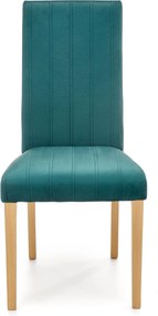 Velvetowe krzesło na nogach w kolorze dębu miodowego Diego 3