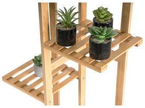 Stojak na rośliny G21 6 poziomów, bambusowy