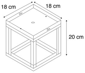 Przemysłowy Plafon / Lampy sufitowe antracyt - Cage 1 Nowoczesny Oswietlenie wewnetrzne