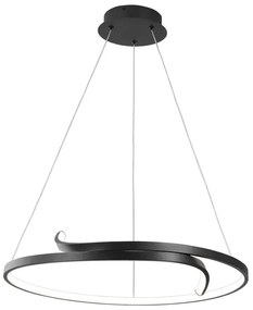 Czarna dekoracyjna lampa okrąg LED nad stół - 3X A500 L1-K93