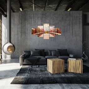 Obraz - drewniany most (125x70 cm)