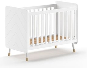 Białe łóżeczko z litego drewna sosnowego 60x120 cm BILLY – Vipack
