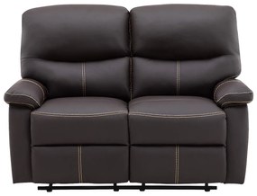 Kanapa 2-osobowa z funkcją relax z ekoskóry , kolor brązowy CANBY