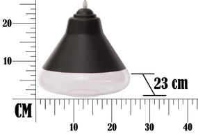 Lampa wisząca, czarna, Ø 25 cm