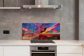 Panel szklany do Kuchni Dynamiczna Kompozycja Barw