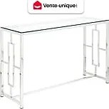 Konsola CLOTILDE marki Pascal Morabito - Hartowane szkło i stal - Chromowana