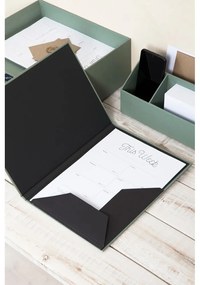 Zielony kartonowy organizer Paulina Canvas Paper Laminate A5 – Bigso