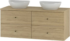 Zestaw do Łazienki 120cm Szafka Blat Umywalka Dąb Olejowany Marco