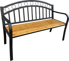Ławka do ogrodu z metalowym stelażem T7-D45