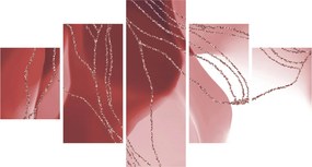 Obraz - Czerwony abstrakcyjny kwiat N⁰1 (125x70 cm)