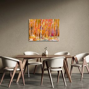 Obraz na szkle - Jesienny las (70x50 cm)