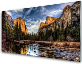 Panel Szklany do Kuchni Harmonijny Krajobraz Górski