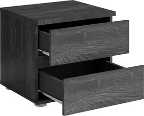 Szafka Nocna HEIMOR 46,4 cm Stolik Nocny do Sypialni, Jesion czarny