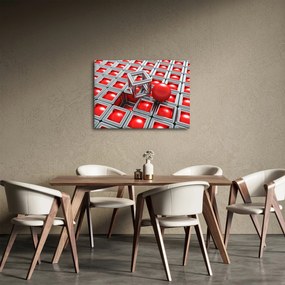 Obraz - 3D metaliczna abstrakcja (70x50 cm)