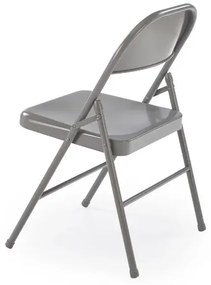 Krzesło metalowe K565 szare składane HALMAR