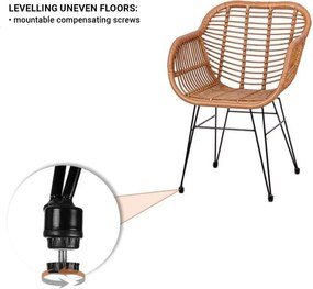 STILISTA Zestaw 2 foteli ogrodowych, jasnobrązowy