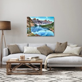 Obraz na szkle - Jezioro Morenowe (70x50 cm)