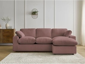 Różowy sztruksowy narożnik Belair – Bobochic Paris