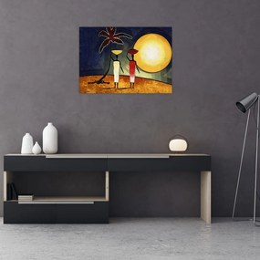 Obraz na szkle starożytnego obrazu (70x50 cm)