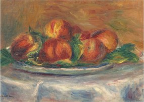Obraz na szkle - Auguste Renoir, Peaches on a  Plate, reprodukcje (70x50 cm)