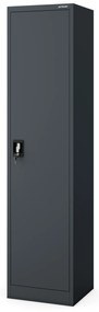 Biurowa szafa metalowa na akta ALEX, 450 x 1850 x 400 mm, antracyt