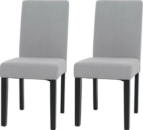 Krzesło do jadalni Littau Cord (zestaw 2 sztuk),  jasnoszary, ciemne nogi