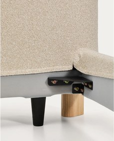 Beżowe tapicerowane łóżko dwuosobowe bez stelaża 160x200 cm Odina – Kave Home