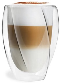 Zestaw 2 szklanek z podwójną ścianką Vialli Design Latte, 300 ml