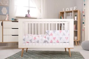 Łóżeczko dziecięce Sofie 120x60 w stylu skandynawskim, kolor biały