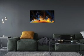 Fotoobraz na płótnie Kontrastowe Fraktale: Żółć i Błękit