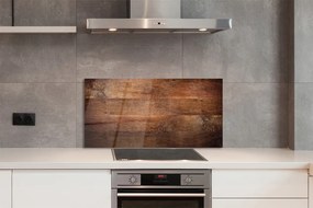 Panel szklany do Kuchni Naturalna Struktura Drewna