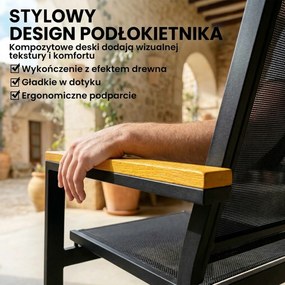 Outsunny Zestaw mebli ogrodowych Metalowy zestaw wypoczynkowy dla 4 osób z kanapą, fotelami i stolikiem 110x63,5x84 cm, czarny | Aosom PL