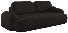 Czarna nowoczesna sofa rozkładana boucle K1-F96