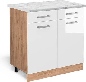 Szafka dolna do kuchni biały wysoki połysk 80x60x81.6 r-line