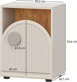 Kaszmirowa szafka modułowa ryflowana dla dzieci Z9-R69