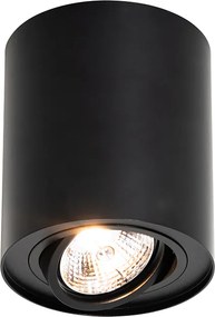 Zestaw 4 nowoczesnych reflektorów sufitowych czarnych z regulacją AR70 - Rondoo Up