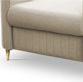 Fotel LAREN na stalowych nogach z oparciem i podłokietnikami w tkaninie CASTEL 03