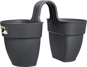 Donica Vibia Campana Flower Twin 21 Antracyt - Balkon Zewnętrzny 38,4 x 20,5 x 26,5 cm