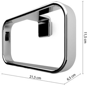 GEDY A97013 Il Giglio uchwyt na ręcznik 21,5 x 11,5 cm, chrom