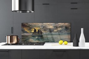 Panel Kuchenny Żaglówka O Zachodzie Słońca